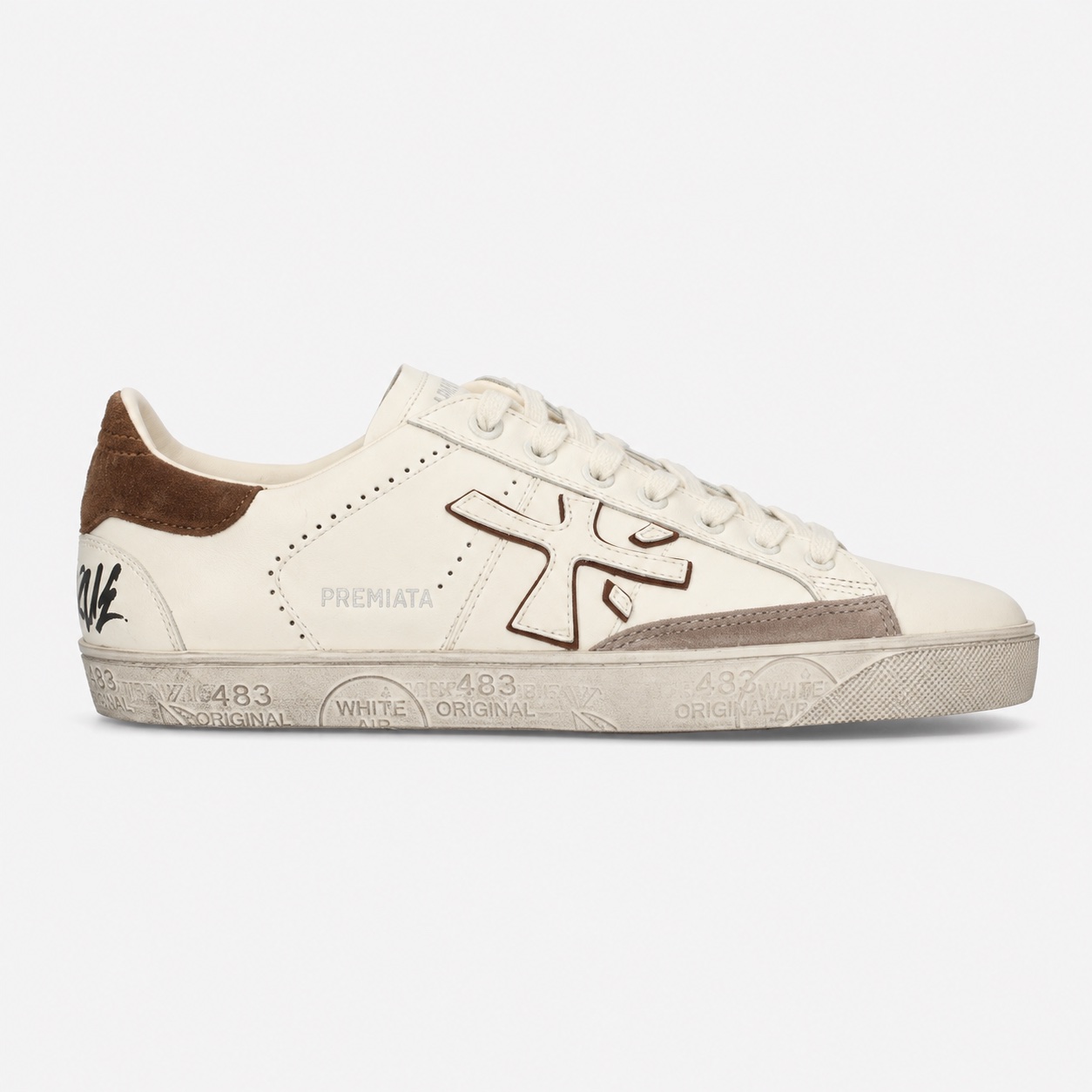 Premiata Steven 8476 — Crema / marrón