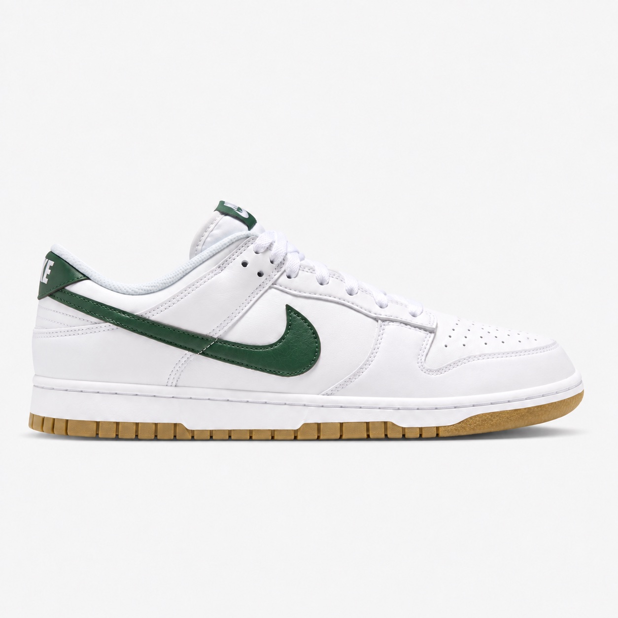 Nike Dunk Low Retro — Blanco / verde / caramelo